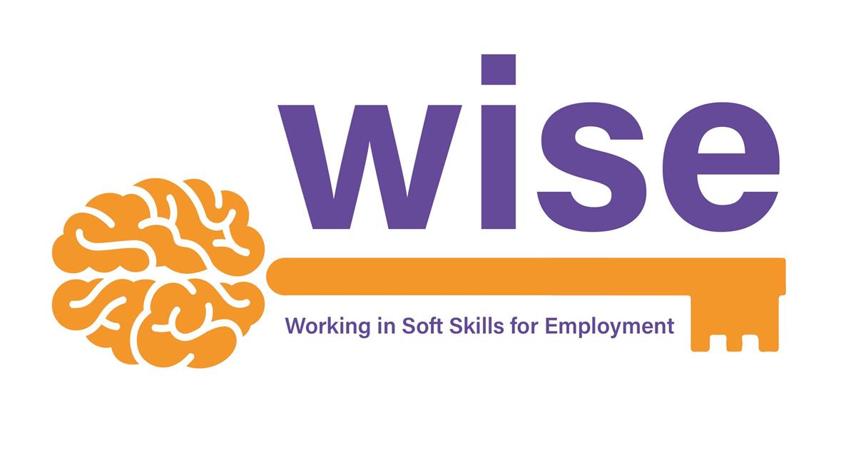 Logoen til WISE-prosjektet - en hjerne som blir til en nøkkel - Klikk for stort bilde